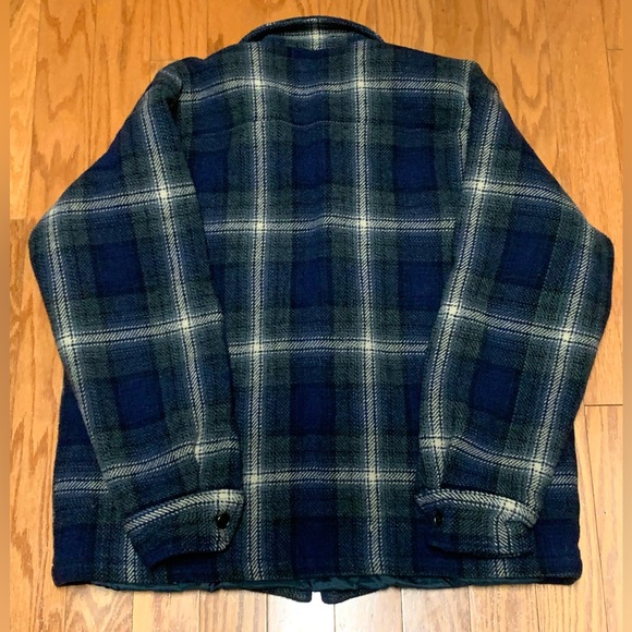 Men's XL Thinsulate Lined Wool Blend PENDLETON Blue Grey Shadow Plaid Jacket - Picture 9 of 16